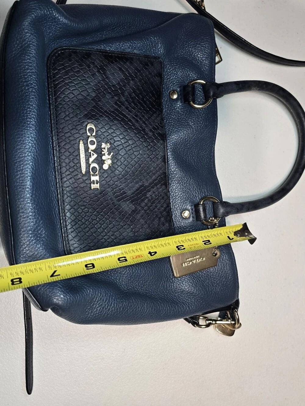 Coach Mini Emma Dark Denim Leather‎ Used